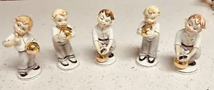 LOT OF 5 VINTAGE 1957 GEO LEFTON BOWLING BOYS FIGURINE 4.5" - Picture 1 of 7