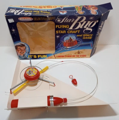 Vintage RARE Stanzel Battery OP Star Bug Red Flying Star Craft in box 1970's - Image 1 of 4
