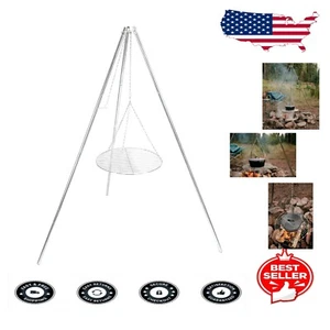 Versatile 18-Inch Camping Tripod Grill with Sturdy Design for Outdoor Adventures - Picture 1 of 7