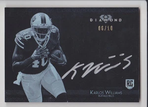 KARLOS WILLIAMS 2015 Topps Diamond #KW1 Silver Ink Rookie Auto #D 6/10 Bills RC - Picture 1 of 1