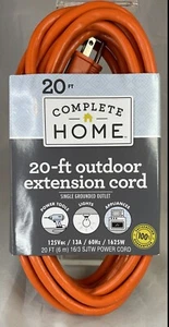 20 FT (6m) Indoor/Outdoor Heavy Duty Power Extension Cord Orange 20' Feet - Picture 1 of 2