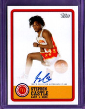 2023 TOPPS CHROME McDONALD'S ALL AMERICAN STEPHON CASTLE ON CARD AUTO