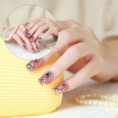  24 Pcs Fake Nägel Künstliche Falsche Wiederverwendbare Künstliche - Bild 1 von 4