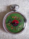 MINTY SCARCE 8 HORSE RACING POCKET WATCH SIZE VINTAGE MECHANICAL GAMBLING DEVICE