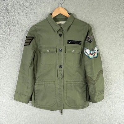 Zadig & Voltaire Shirt Jacket Womens Medium Tackl Embroidered Camo Military - Image 1 of 4