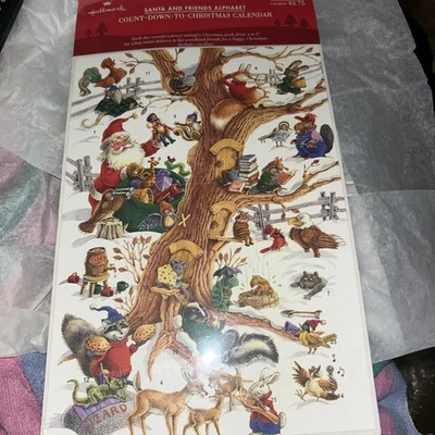 Hallmark Santa & Friends Alphabet Advent Calendar Christmas Wishes New 10.5x7.5” - Image 1 of 2