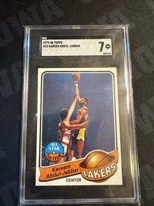 1979-80 KAREEM ABDUL-JABBAR SGC 7 Basketball Card - Picture 1 of 4