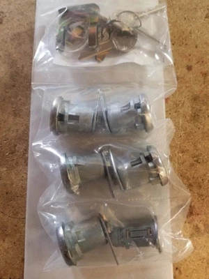 59-65 Cadillac Ambulance Ignition 5 Doors Lock Cylinder OEM Keys Short Cylinder - Image 1 of 4