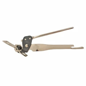 Classic Compact Hand Held Metal Manual Can Opener w/ Built-In Bottle Top Remover - Picture 1 of 5