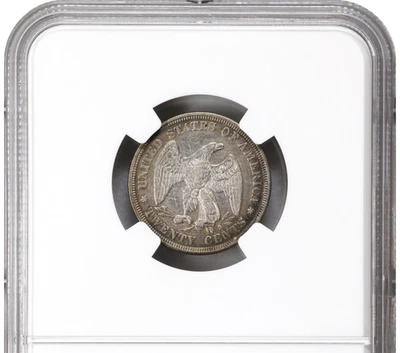 1876 NGC AU 14,640-Minted! Doubled Die Reverse $1,499 APR! Twenty Cent Piece 20c - Image 1 of 4