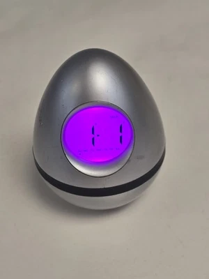 Rare Brookstone "Bob" Wobble Egg Clock Alarm Date Timer Colors Temperature Works - Image 1 of 4