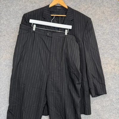 De Colección Versace Blazer Chaqueta Pantalones Traje Conjunto IT 68 L Largo EE. UU. 56 - 58 Rayas W43 Foto 1 de 4