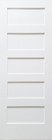 Global One - Primed 5 Panel Flat Mission Stile & Rail Solid Core Interior Doors