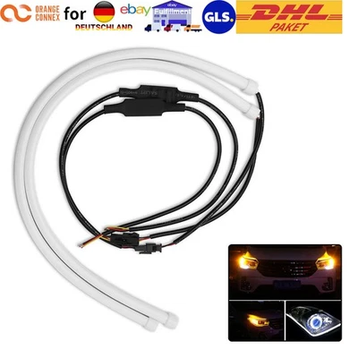 Tagfahrlicht 2X 45cm LED Soft Streifen Tube DRL  Blinker Lampe Leuchte Blinklich - Bild 1 von 4