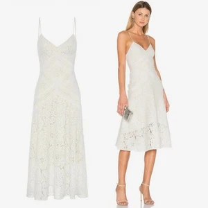 LOVER | Rapture White Lace Midi Dress Size 8 Bridal LWD Occasion Floral Party - Picture 1 of 22