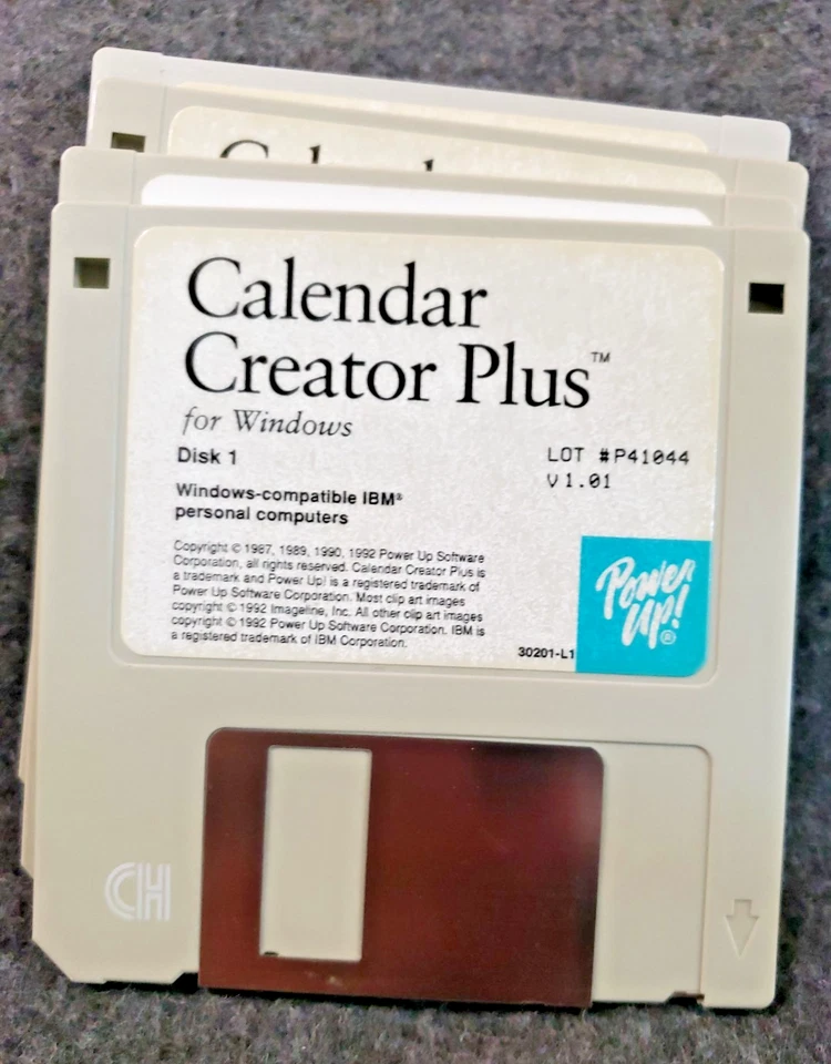 Vintage Spinnaker Calendar Creator Plus Version 1 for  Windows 3.1  (C19B2) - Image 1 of 4