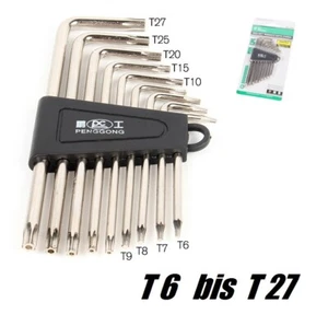 9 Torx Llave Angular Destornillador AGUJERO T6 T7 T8 T9 T10 T15 T20 T25 T27 90° - Imagen 1 de 5
