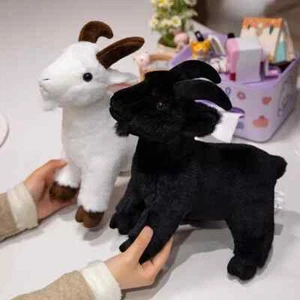 White Goat High Fidelity Anime Cute Plushie Sheep Plush Toys Lifelike Animals - Picture 1 of 5