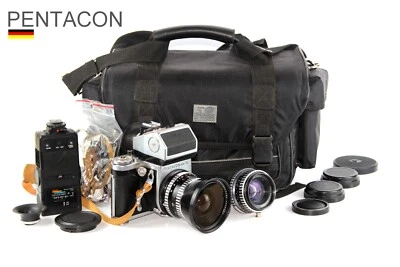 Camera PENTACON Six TL Lens Carl Zeiss Jena Biometar 2.8/80 Flektogon 4/50 DDR  - Image 1 of 4