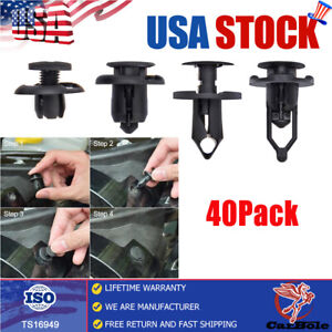 rivet fastener kit fastener clips-fastener rivet clips automotive（40 Pack）