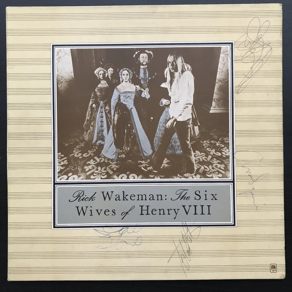 Yes FULLY SIGNED in 1973 Album Rick Wakeman,  Squire, White, Howe 12” Vinyl - Imagem 1 de 4