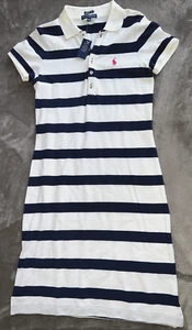 NWT Women Sz Small Ralph Lauren Polo Shirt Dress The Skinny Polo Nautical Preppy - Picture 1 of 12