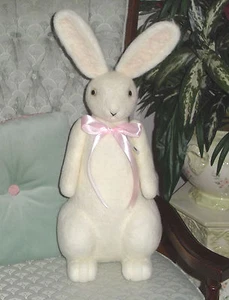 RAZ Imports Grande 22" Lana Conejo Conejo - Decoración Pascua/Primavera - Orejas Posibles  - Imagen 1 de 1