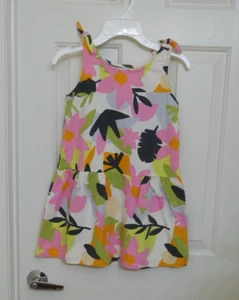 NWT Tea Collection Floral Tie Shoulder Dress sz 6 or 7 - Picture 1 of 2