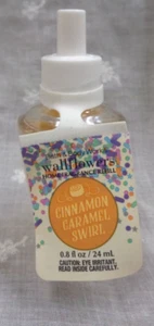 Bath & Body Works WALLFLOWERS Home Fragrance Refill CINNAMON CARAMEL SWIRL 0.8oz - Picture 1 of 2