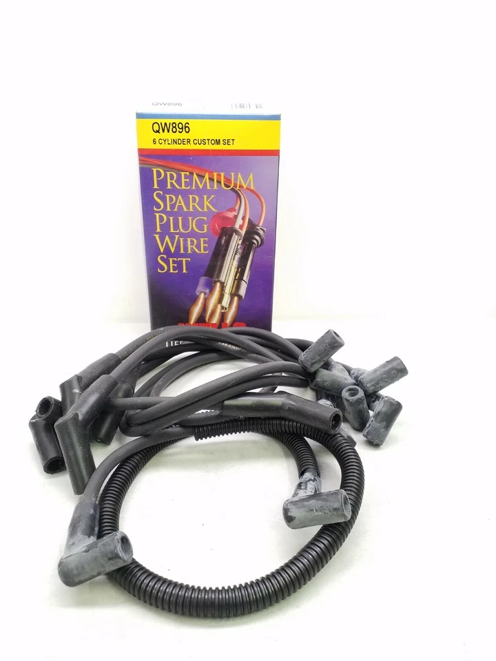 Cables de bujía QW896 Wells Premium negros  Foto 1 de 1