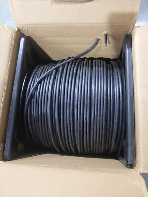 CAT6 CMR w/ Spline 350Mhz 23AWG Copper Conductors 305ft Black ethernet cable - Image 1 of 2