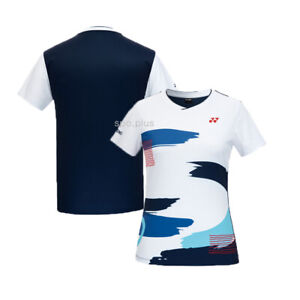 YONEX 23FW Women's Badminton T-Shirts Apparel Top Sportswear White NWT 233TS016F