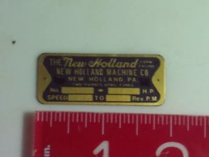 New Holland Typenschild für Hit and Miss Modellmotor Namensschild im Maßstab 1:2 - Bild 1 von 1
