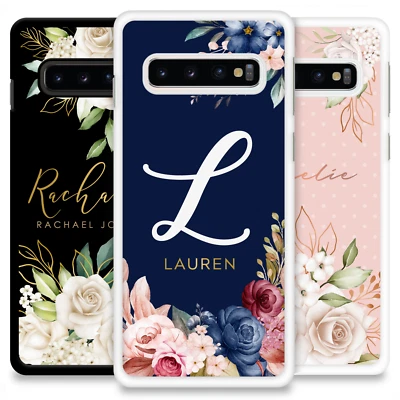 CUSTODIA TELEFONO PERSONALIZZATA NOME COVER FLOREALE per SAMSUNG S20 5G S10 S10E S10+S9 S8 - Immagine 1 di 4
