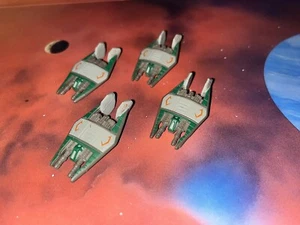 Micro Machines Babylon 5 Lot X4 Narn Star Fighter Ship Space Ship Fleet Wars - Picture 1 of 1