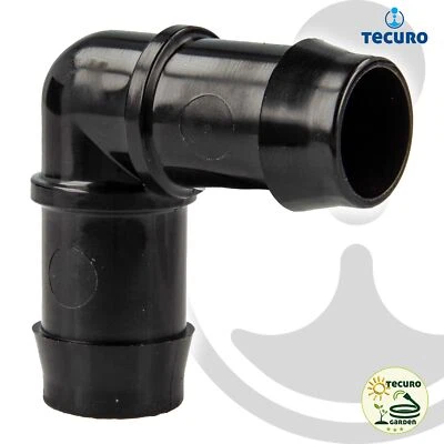 tecuro Schlauchverbinder Winkel - für Garten- Wasserschläuche, 10 bar, Kunststof