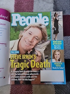 People Magazine September 18 2006 Steve Irwin Crocodile Hunter Death Stingray - Image 1 of 4