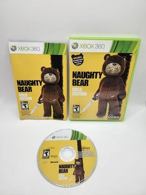 Naughty Bear Gold Edition (Microsoft Xbox 360) Complete w Manual Tested CIB 2010 - Image 1 of 4