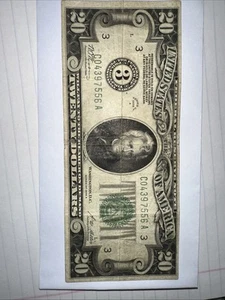 1928 A $20 Twenty Dollar Bill C04397556A United States Vintage Rare - Picture 1 of 6