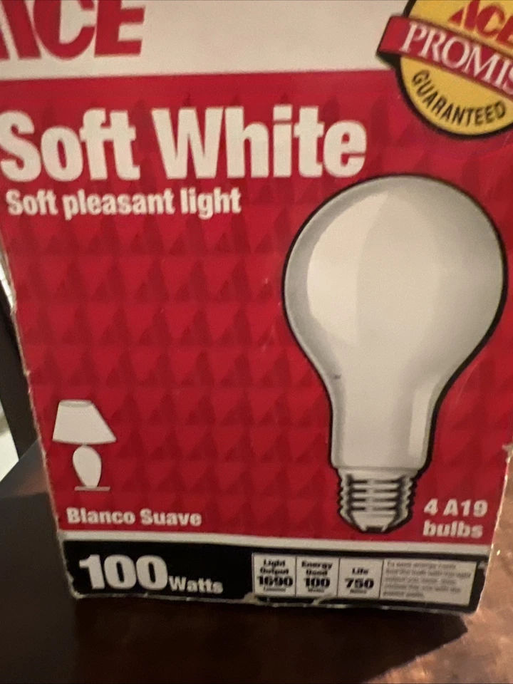 Ace Hardware - Soft White 100w - A19 - Light Bulbs - 3 Bulbs - Image 1 of 1