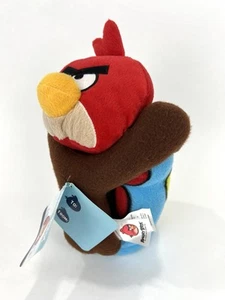 NEW Angry Birds Red Bird On Slingshot 11" Plush Stuffed Animal & Attached Throw - Picture 1 of 8