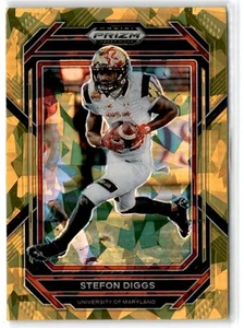 2023 Panini Prizm Draft Picks yellow Cracked Ice Stefon Diggs #88 Maryland - Picture 1 of 2