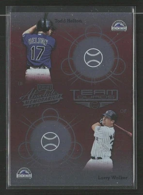 Mike Hampton Todd Helton Larry Walker Juan Pierre 2002 Playoff Absolute #TQ-9 - Imagem 1 de 2