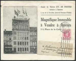 BELGIUM 1927Pictorial advertising cover used Antwerp to UK.................61178 - Picture 1 of 1