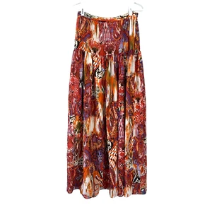 Maxi Falda Boston Propia Parche Ikat Resort Vacacional Talla 2 Nueva Con Etiquetas - Imagen 1 de 11
