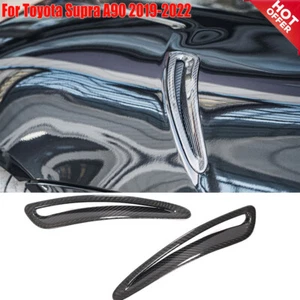 For Toyota Supra J29 19-20 Real Carbon Engine Hood Air Intake Outlet Vent Cover - Picture 1 of 12