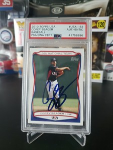 Corey Seager Signed 2010 Topps 16U National Team Card USA Baseball PSA/DNA AUTO