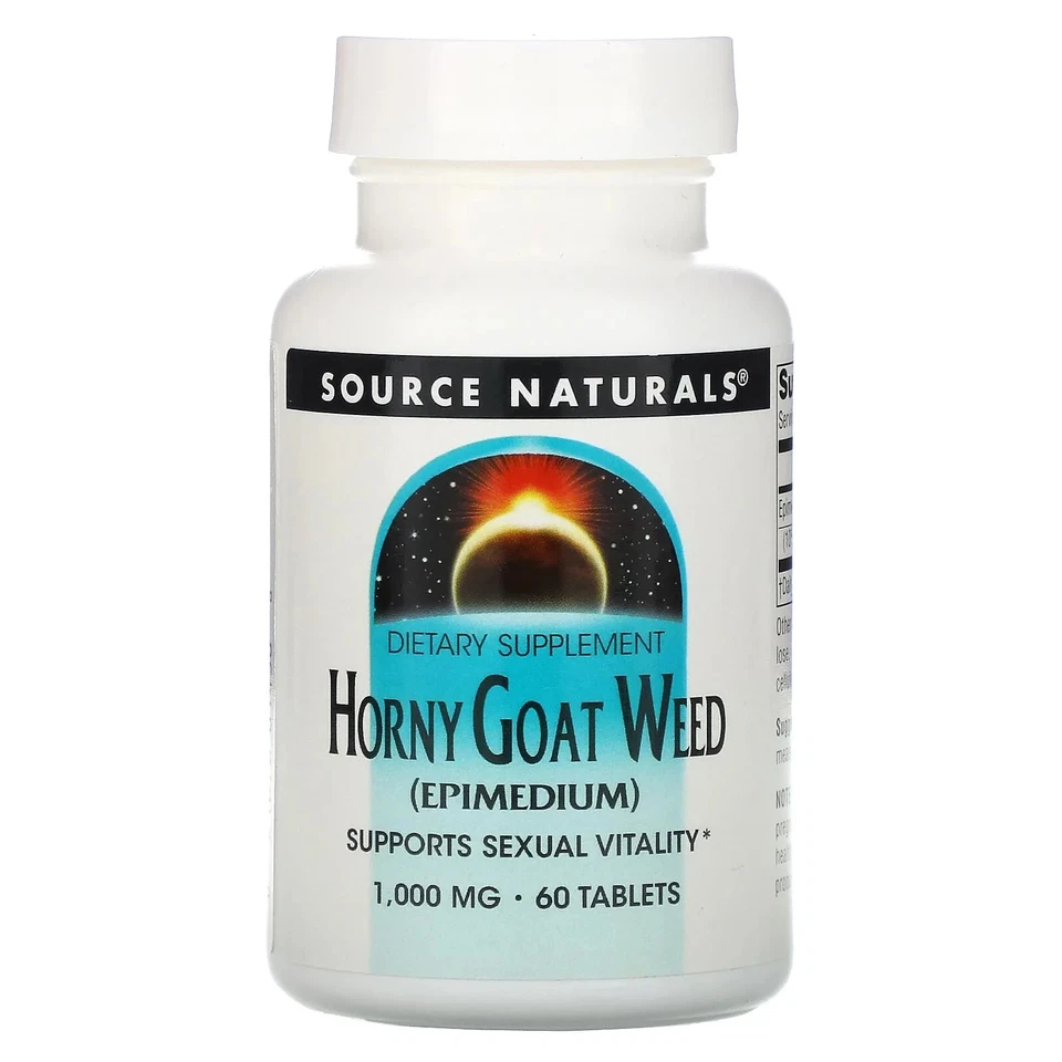 Source Naturals Horny Goat Weed, 1.000 mg, 60 comprimidos Foto 1 de 1