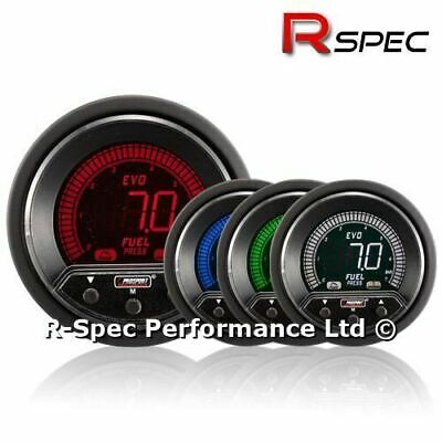 Prosport 52mm Premium Evo Peak / Adjustable Warning LCD Fuel Pressure Gauge BAR  • 97.14€