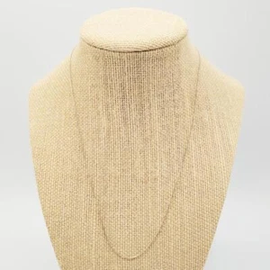 Super Fine Less 1mm Sterling Box Chain 18 ¼” 925 Italy Circle Triangle Hallmark - Picture 1 of 7